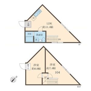2LDK 間取り図