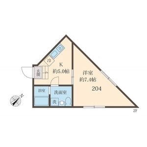1K 間取り図