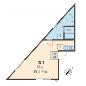 ワンルーム 間取り図