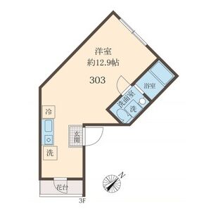 ワンルーム 間取り図