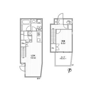 1LDK 間取り図