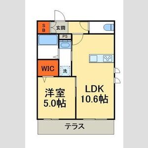 1LDK 間取り図