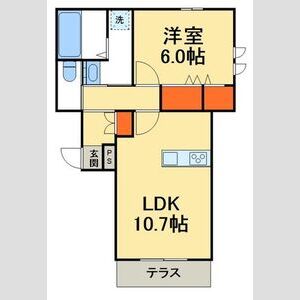 1LDK 間取り図