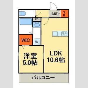 1LDK 間取り図