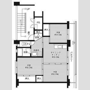 3DK 間取り図