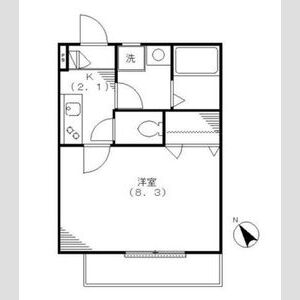 1K 間取り図