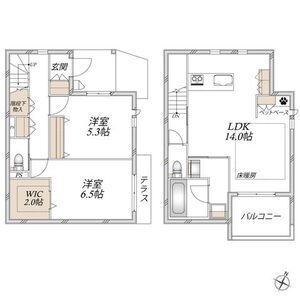 2LDK 間取り図