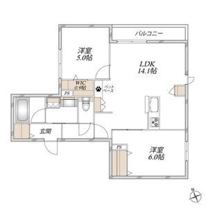 2LDK 間取り図