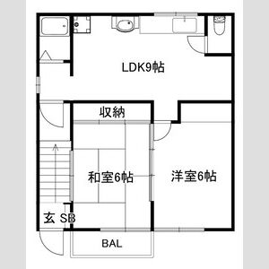 2LDK 間取り図