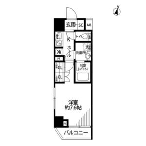 1K 間取り図