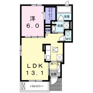 1LDK 間取り図
