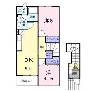 2DK 間取り図