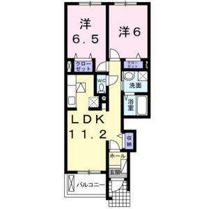 2LDK 間取り図