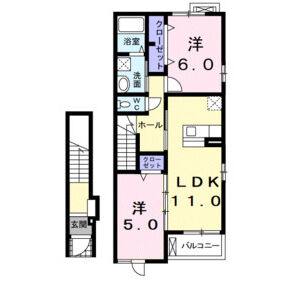 2LDK 間取り図