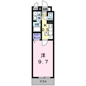 1K 間取り図
