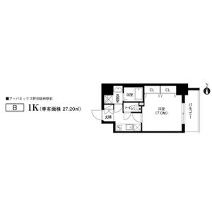1K 間取り図