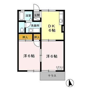 2DK 間取り図