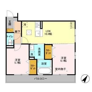 2LDK 間取り図