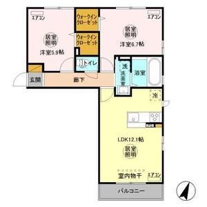 2LDK 間取り図