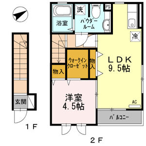 1LDK 間取り図