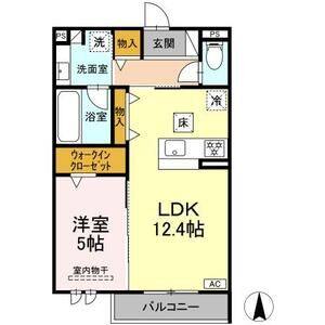 1LDK 間取り図