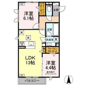 2LDK 間取り図