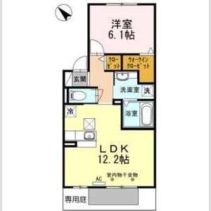 1LDK 間取り図