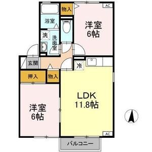 2LDK 間取り図