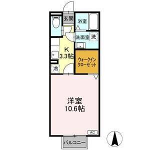 1K 間取り図