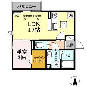 1LDK 間取り図