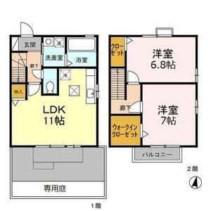 2LDK 間取り図
