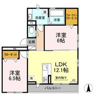 2LDK 間取り図