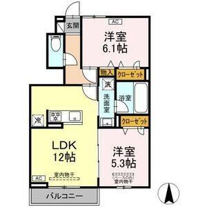 2LDK 間取り図