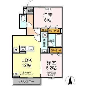 2LDK 間取り図
