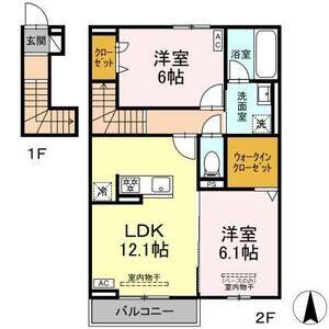 2LDK 間取り図