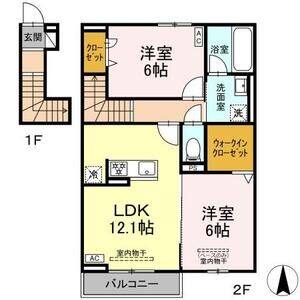 2LDK 間取り図