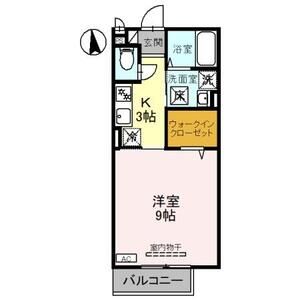 1K 間取り図