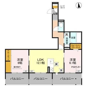 2LDK 間取り図