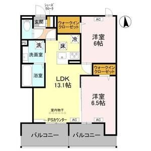 2LDK 間取り図
