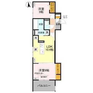 2LDK 間取り図