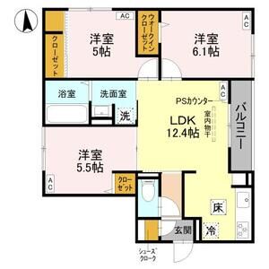 3LDK 間取り図