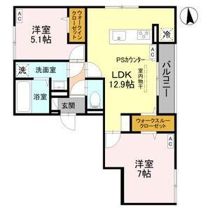 2LDK 間取り図