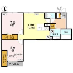 2LDK 間取り図