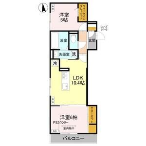 2LDK 間取り図