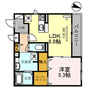 1LDK 間取り図