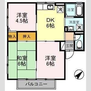 3DK 間取り図