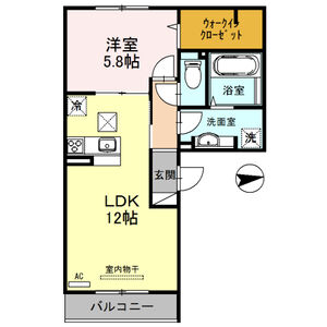 1LDK 間取り図