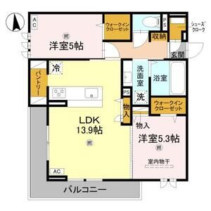 2LDK 間取り図