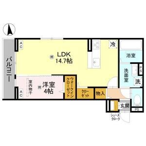 1LDK 間取り図