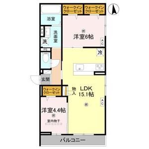 2LDK 間取り図